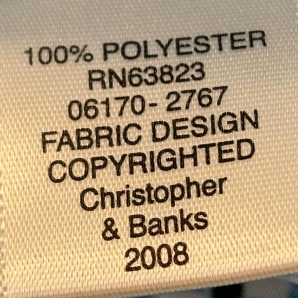 Christopher & Banks Floral Maxi Light Blue Y2K Size 10 - Picture 6 of 6